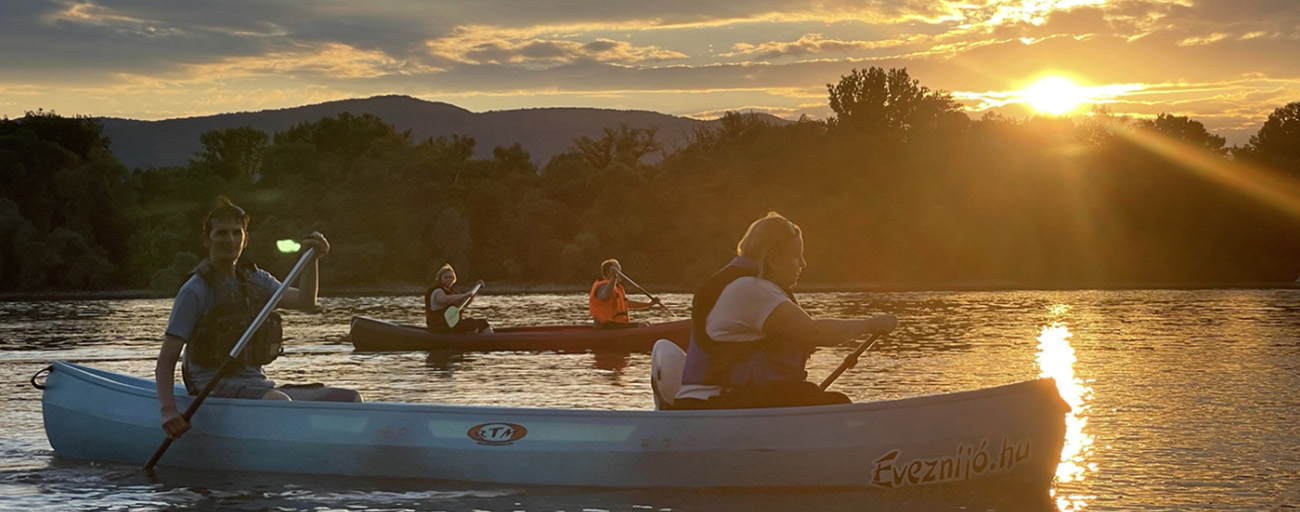 dunai naplementés kezdő kenu oktatás